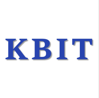 Text "KBIT" in blauer Schrift auf weißem Hintergrund.